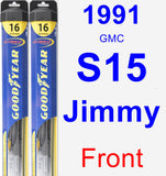 Front Wiper Blade Pack for 1991 GMC S15 Jimmy - Hybrid