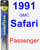 Passenger Wiper Blade for 1991 GMC Safari - Hybrid