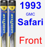 Front Wiper Blade Pack for 1993 GMC Safari - Hybrid