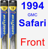 Front Wiper Blade Pack for 1994 GMC Safari - Hybrid