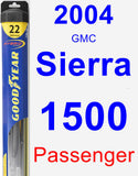 Passenger Wiper Blade for 2004 GMC Sierra 1500 - Hybrid