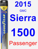 Passenger Wiper Blade for 2015 GMC Sierra 1500 - Hybrid