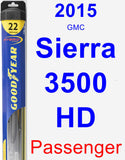 Passenger Wiper Blade for 2015 GMC Sierra 3500 HD - Hybrid