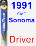 Driver Wiper Blade for 1991 GMC Sonoma - Hybrid