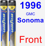 Front Wiper Blade Pack for 1996 GMC Sonoma - Hybrid