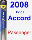 Passenger Wiper Blade for 2008 Honda Accord - Hybrid