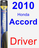 Driver Wiper Blade for 2010 Honda Accord - Hybrid