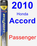 Passenger Wiper Blade for 2010 Honda Accord - Hybrid