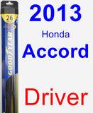 Driver Wiper Blade for 2013 Honda Accord - Hybrid