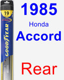 Rear Wiper Blade for 1985 Honda Accord - Hybrid