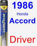 Driver Wiper Blade for 1986 Honda Accord - Hybrid