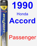 Passenger Wiper Blade for 1990 Honda Accord - Hybrid