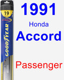 Passenger Wiper Blade for 1991 Honda Accord - Hybrid