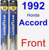 Front Wiper Blade Pack for 1992 Honda Accord - Hybrid