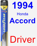 Driver Wiper Blade for 1994 Honda Accord - Hybrid