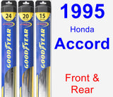 Front & Rear Wiper Blade Pack for 1995 Honda Accord - Hybrid