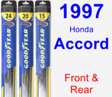 Front & Rear Wiper Blade Pack for 1997 Honda Accord - Hybrid