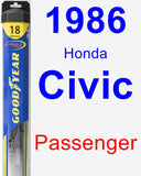 Passenger Wiper Blade for 1986 Honda Civic - Hybrid