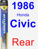 Rear Wiper Blade for 1986 Honda Civic - Hybrid