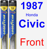 Front Wiper Blade Pack for 1987 Honda Civic - Hybrid