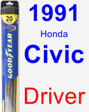 Driver Wiper Blade for 1991 Honda Civic - Hybrid