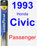 Passenger Wiper Blade for 1993 Honda Civic - Hybrid