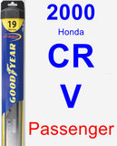 Passenger Wiper Blade for 2000 Honda CR-V - Hybrid