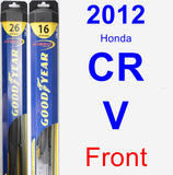 Front Wiper Blade Pack for 2012 Honda CR-V - Hybrid