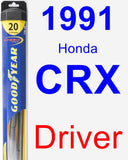 Driver Wiper Blade for 1991 Honda CRX - Hybrid