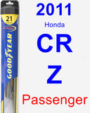 Passenger Wiper Blade for 2011 Honda CR-Z - Hybrid