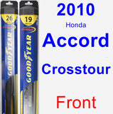 Front Wiper Blade Pack for 2010 Honda Accord Crosstour - Hybrid