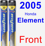 Front Wiper Blade Pack for 2005 Honda Element - Hybrid