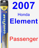 Passenger Wiper Blade for 2007 Honda Element - Hybrid