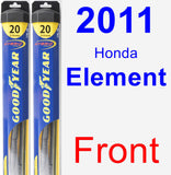 Front Wiper Blade Pack for 2011 Honda Element - Hybrid
