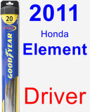 Driver Wiper Blade for 2011 Honda Element - Hybrid