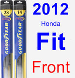 Front Wiper Blade Pack for 2012 Honda Fit - Hybrid