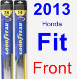 Front Wiper Blade Pack for 2013 Honda Fit - Hybrid