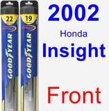 Front Wiper Blade Pack for 2002 Honda Insight - Hybrid