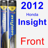 Front Wiper Blade Pack for 2012 Honda Insight - Hybrid