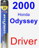 Driver Wiper Blade for 2000 Honda Odyssey - Hybrid