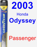 Passenger Wiper Blade for 2003 Honda Odyssey - Hybrid