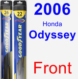 Front Wiper Blade Pack for 2006 Honda Odyssey - Hybrid