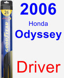 Driver Wiper Blade for 2006 Honda Odyssey - Hybrid