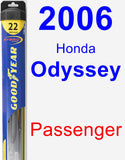 Passenger Wiper Blade for 2006 Honda Odyssey - Hybrid