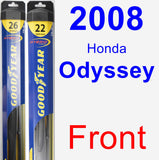 Front Wiper Blade Pack for 2008 Honda Odyssey - Hybrid