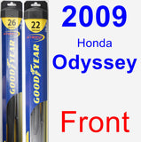 Front Wiper Blade Pack for 2009 Honda Odyssey - Hybrid