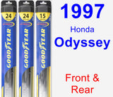Front & Rear Wiper Blade Pack for 1997 Honda Odyssey - Hybrid