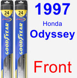 Front Wiper Blade Pack for 1997 Honda Odyssey - Hybrid