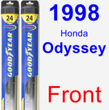 Front Wiper Blade Pack for 1998 Honda Odyssey - Hybrid
