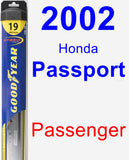 Passenger Wiper Blade for 2002 Honda Passport - Hybrid